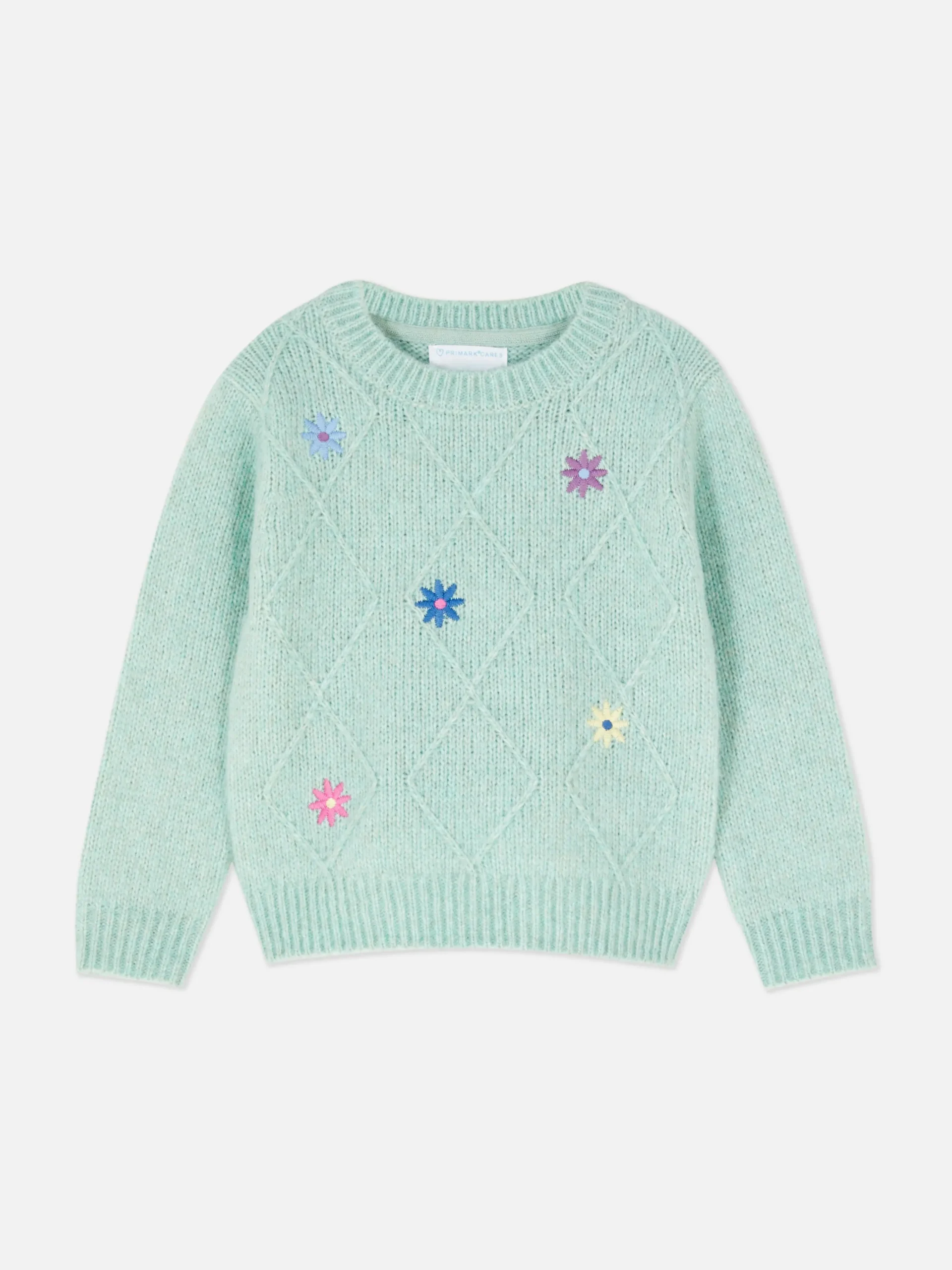 Jersey De Punto Bordado Con Flores