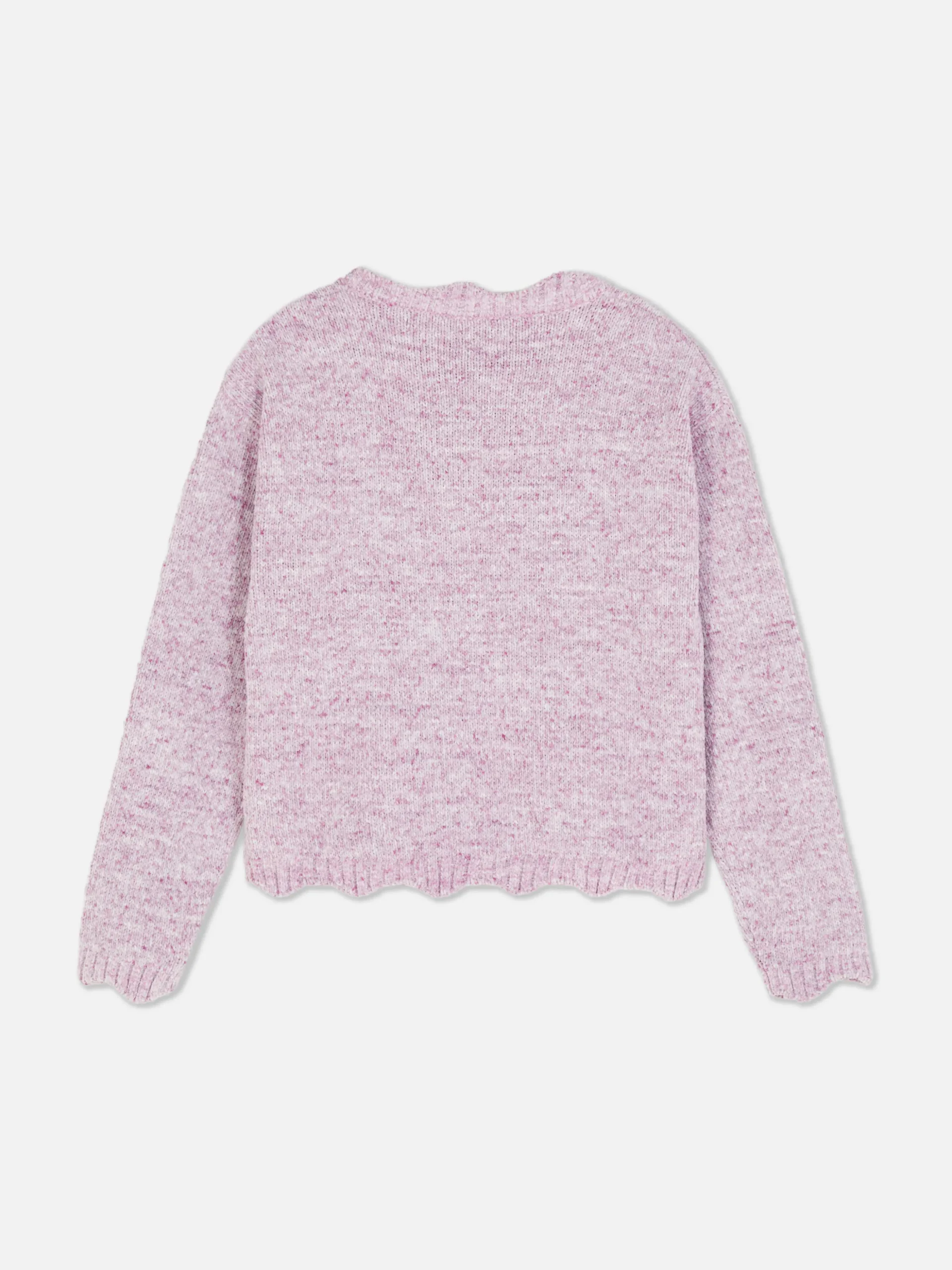 Jersey De Punto Con Bordes Festoneados