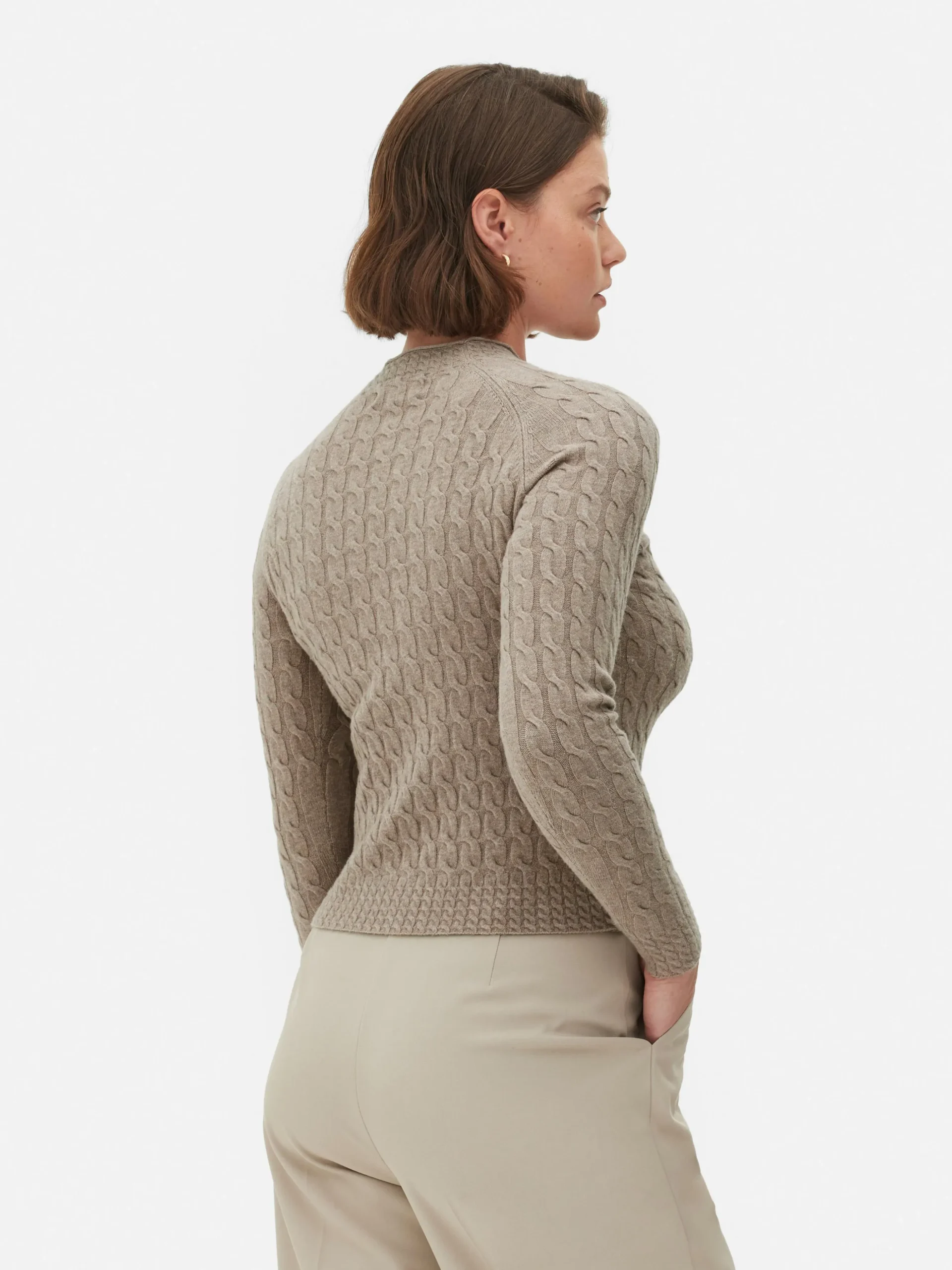 Jersey De Punto De Ochos De Cuello Alto