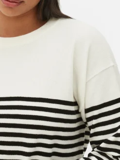 Jersey De Punto Fino Con Cuello Redondo