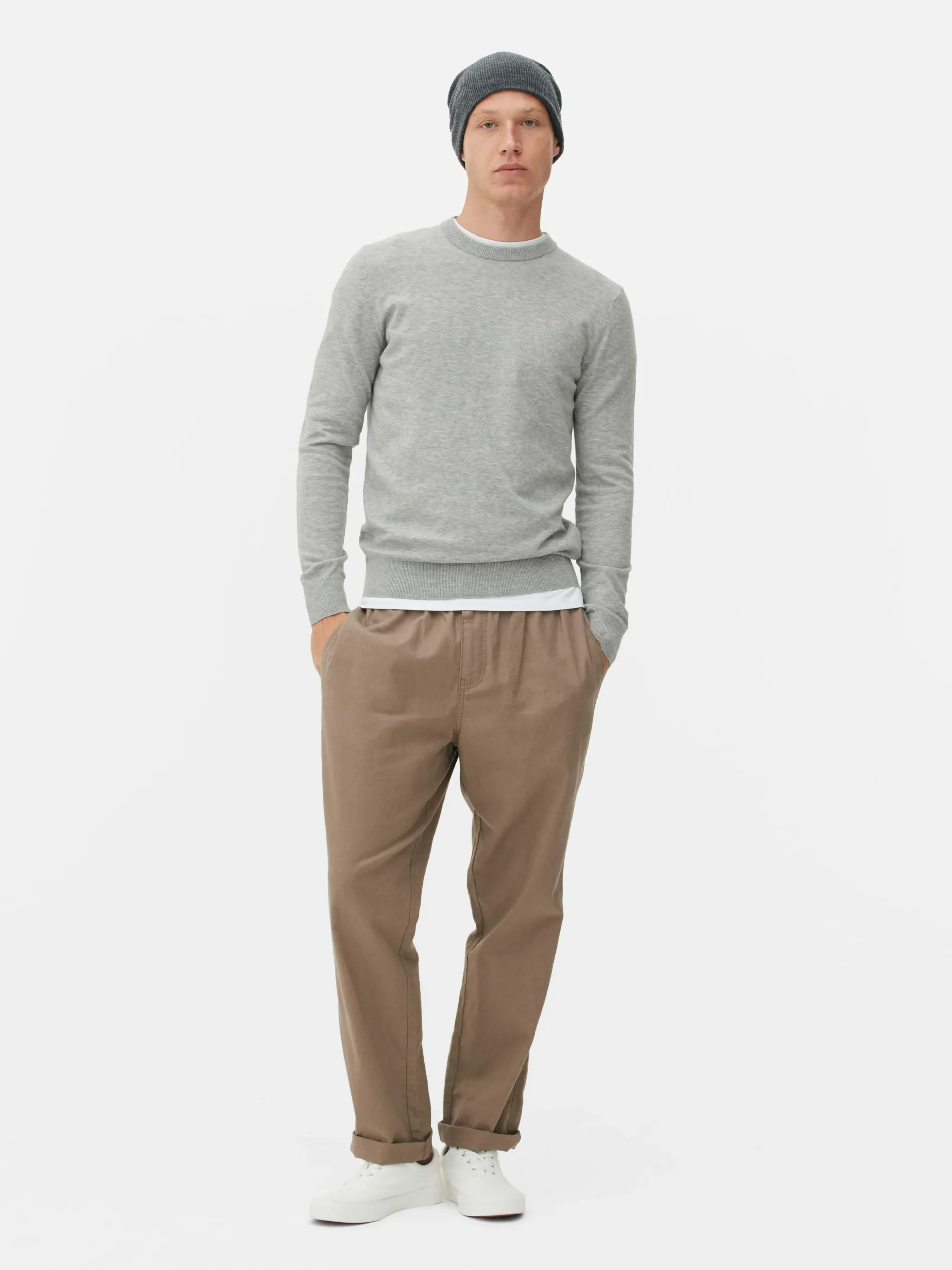 Jersey De Punto Fino Y Cuello Redondo