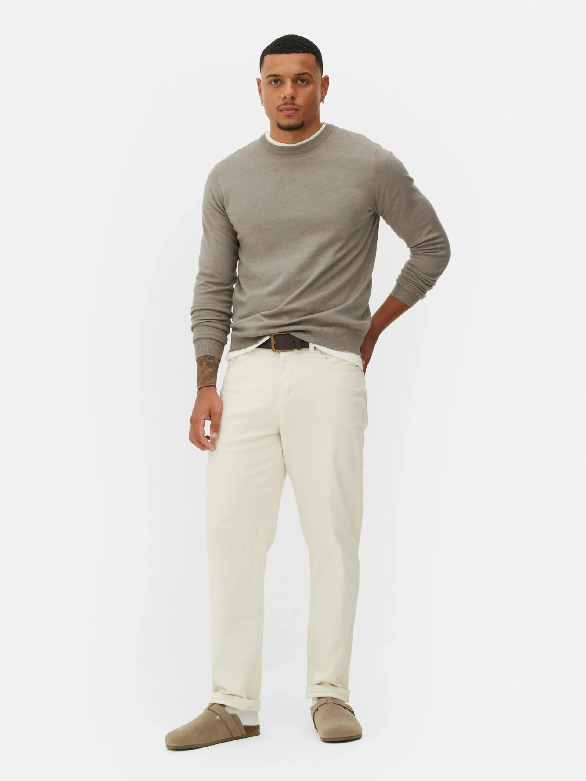 Jersey De Punto Fino Y Cuello Redondo