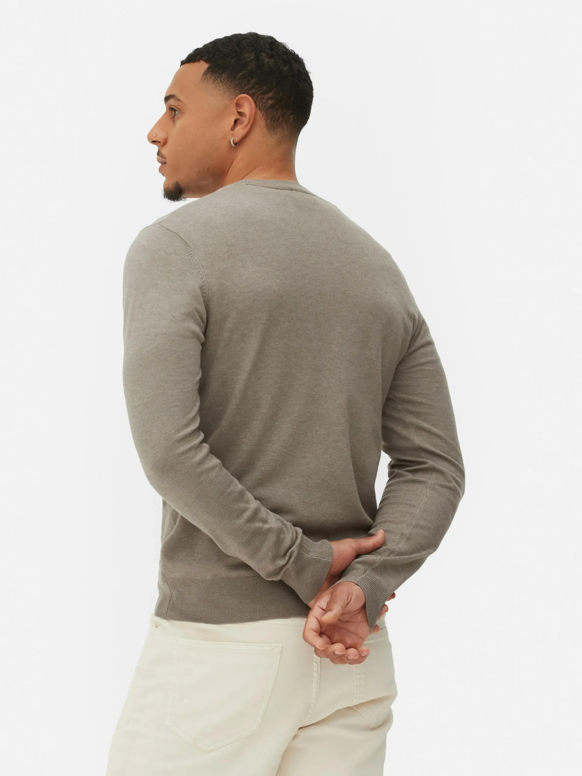 Jersey De Punto Fino Y Cuello Redondo