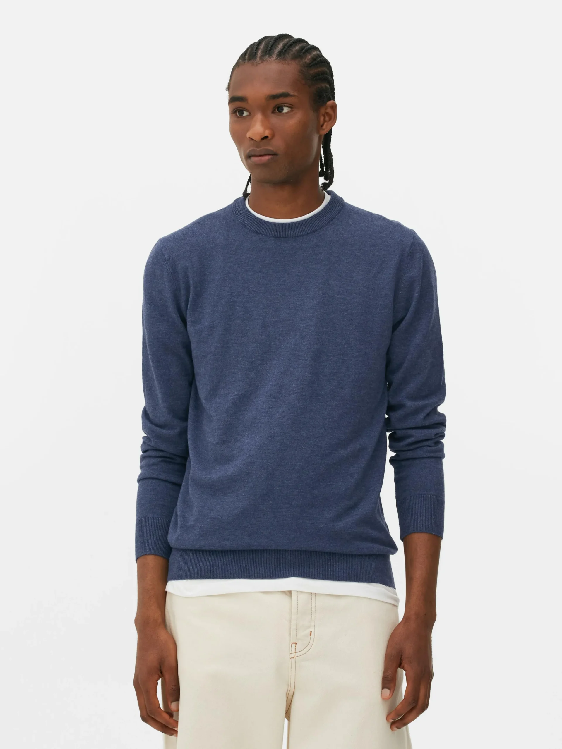 Jersey De Punto Fino Y Cuello Redondo