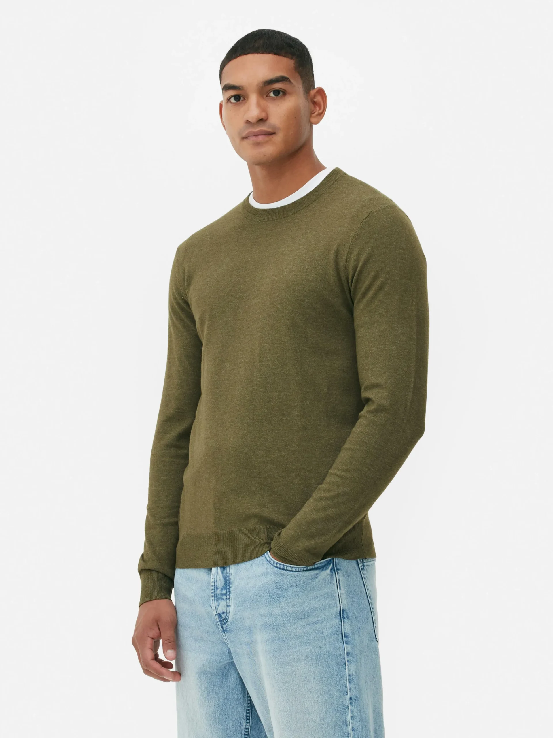 Jersey De Punto Fino Y Cuello Redondo
