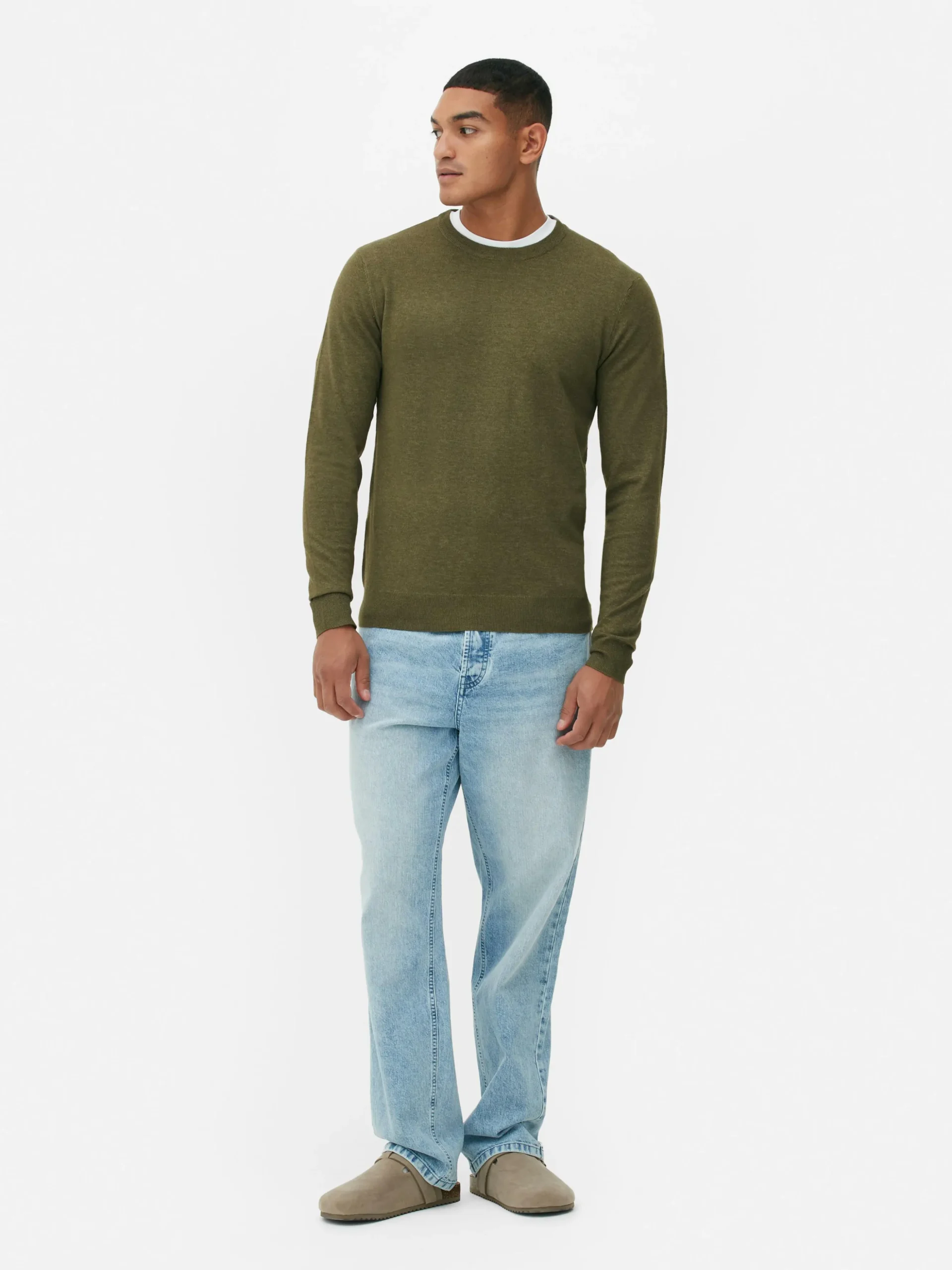 Jersey De Punto Fino Y Cuello Redondo