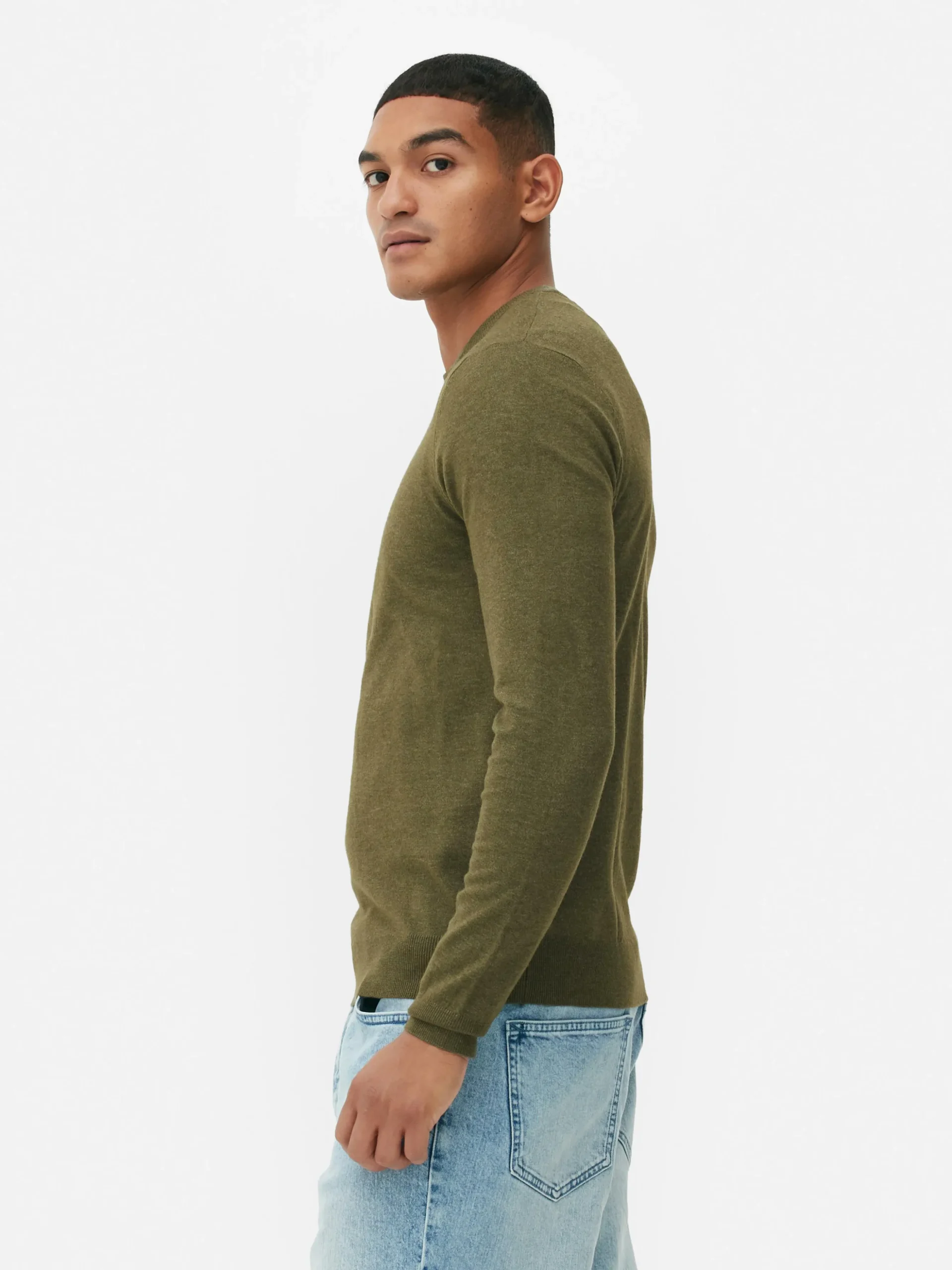 Jersey De Punto Fino Y Cuello Redondo