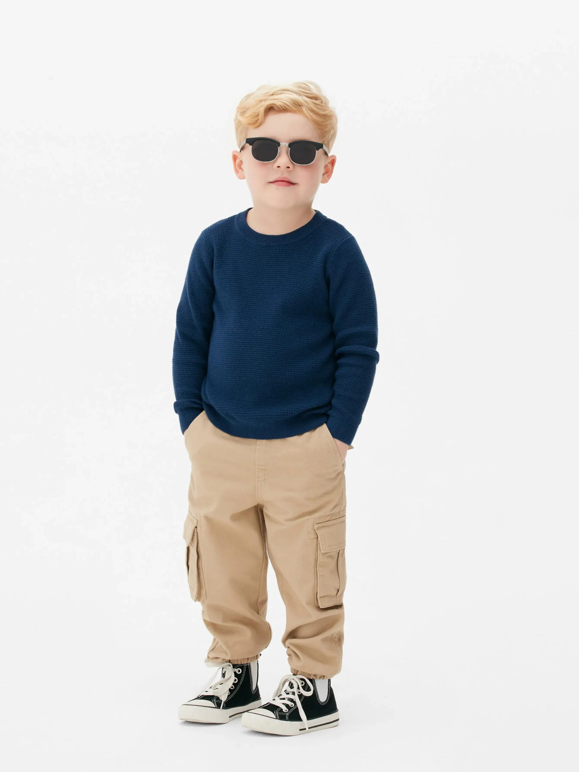 Jersey De Punto Gofrado Para Niños Pequeños