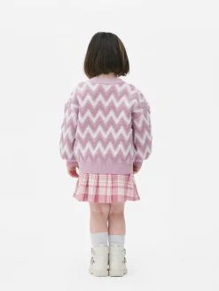 Jersey De Punto Mullido Con Estampado En Zigzag