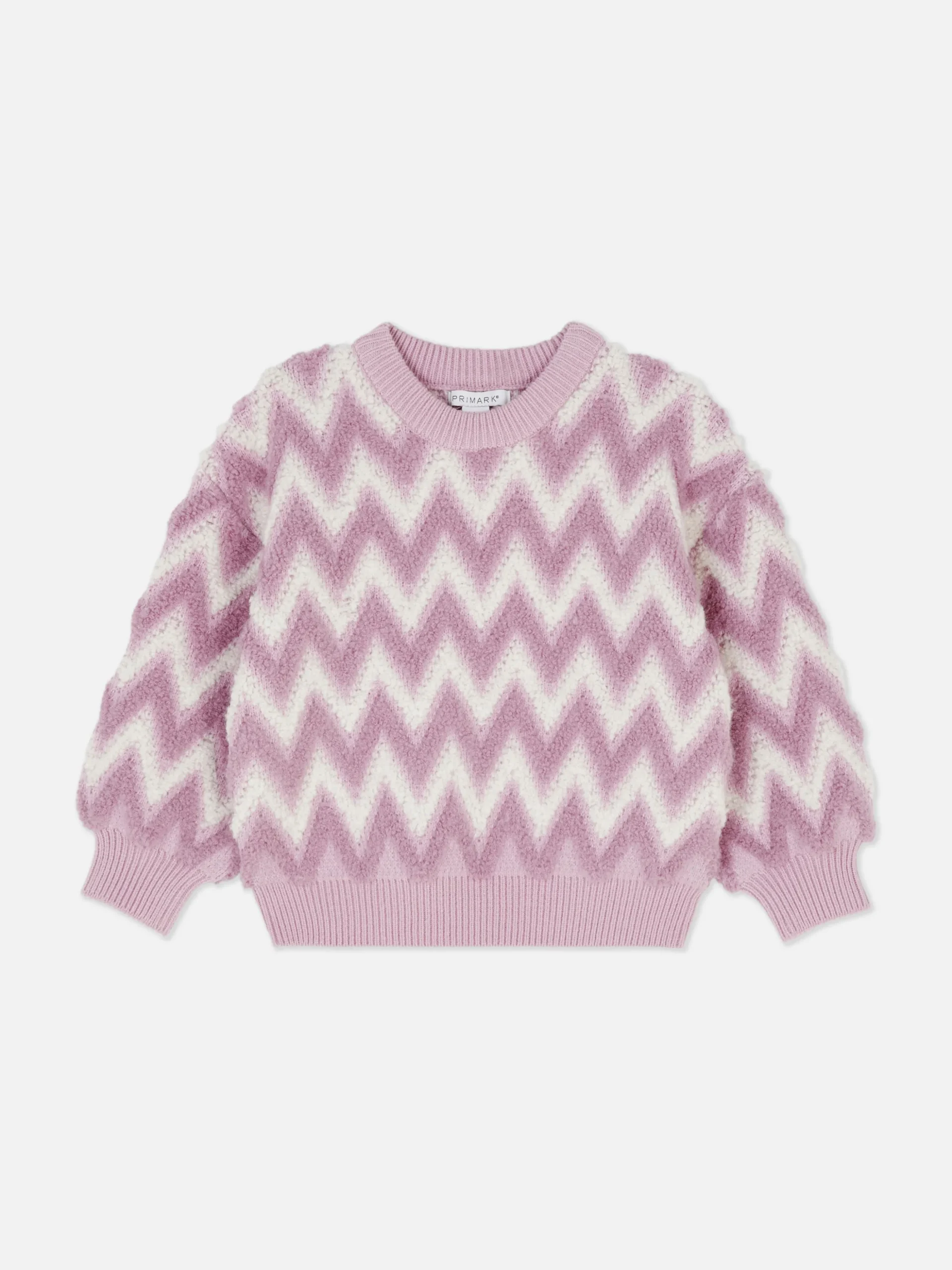 Jersey De Punto Mullido Con Estampado En Zigzag