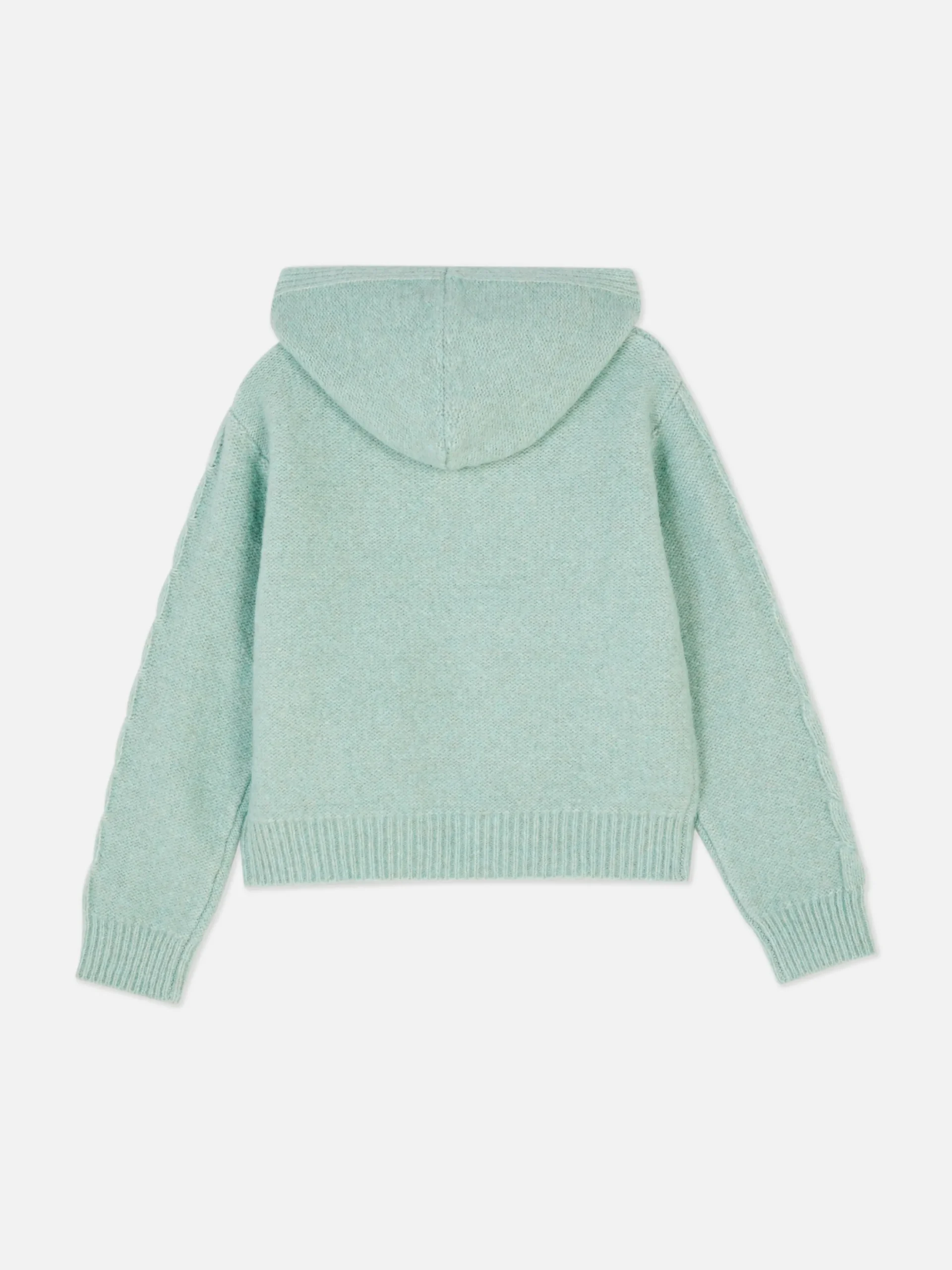 Jersey De Punto Trenzado Con Capucha