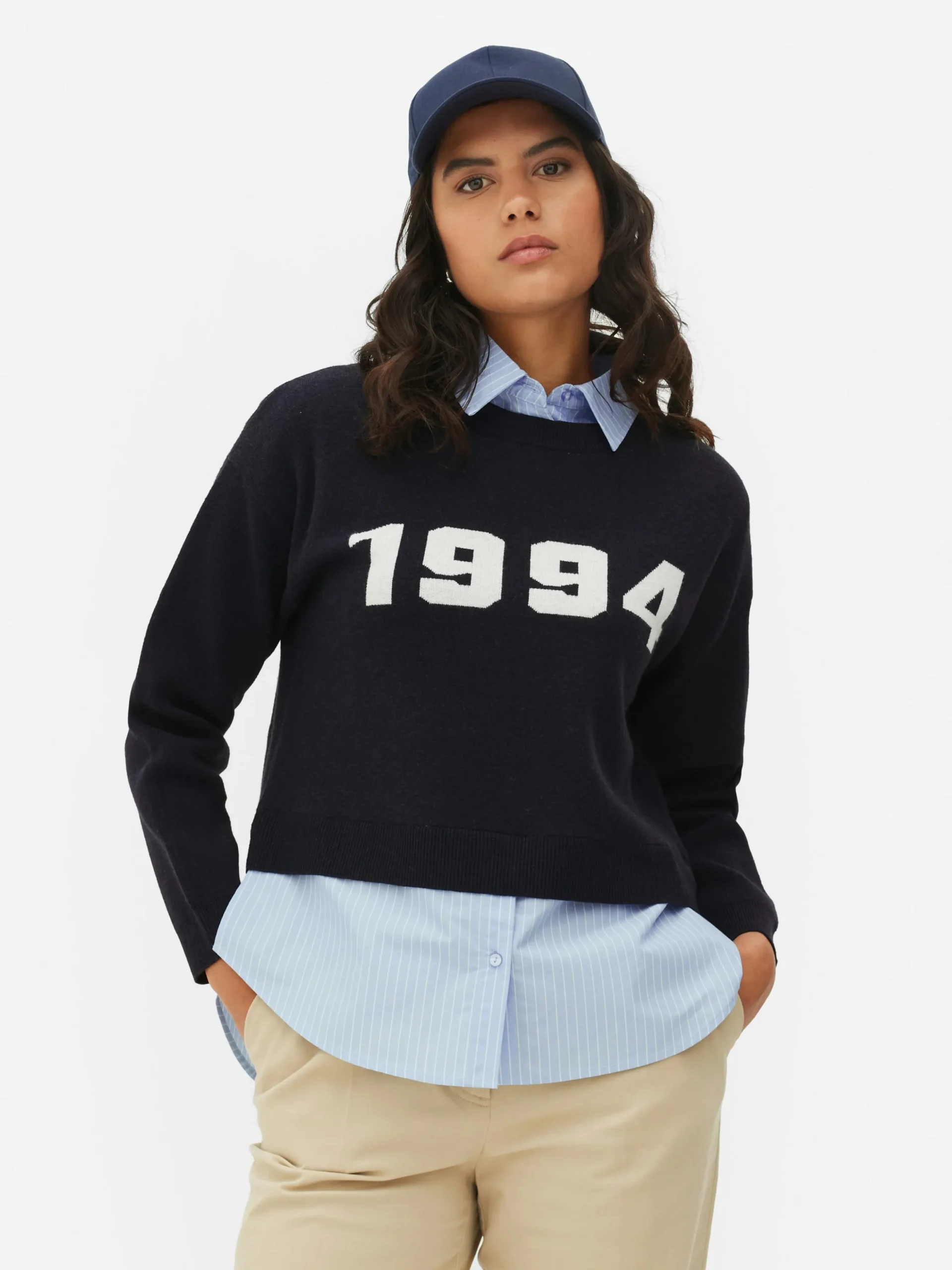 Jersey Y Camisa De Punto Con Eslogan Dos En Uno