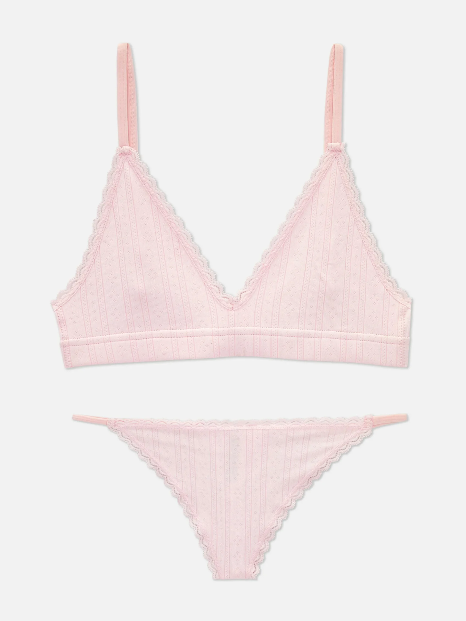 Juego De Bralette Y Tanga Triangular Sin Costuras