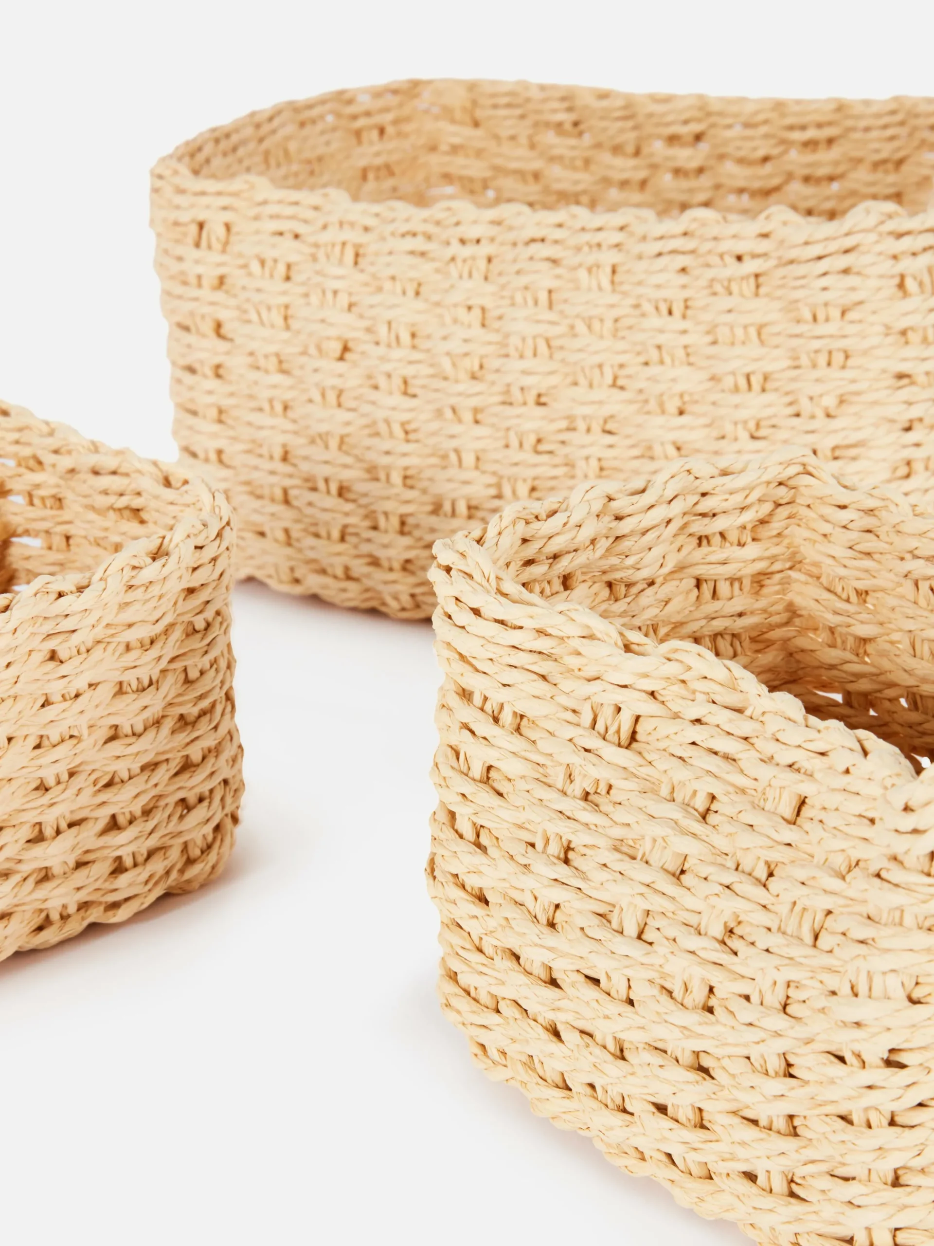 Juego De Cestas De Cuerda De Papel