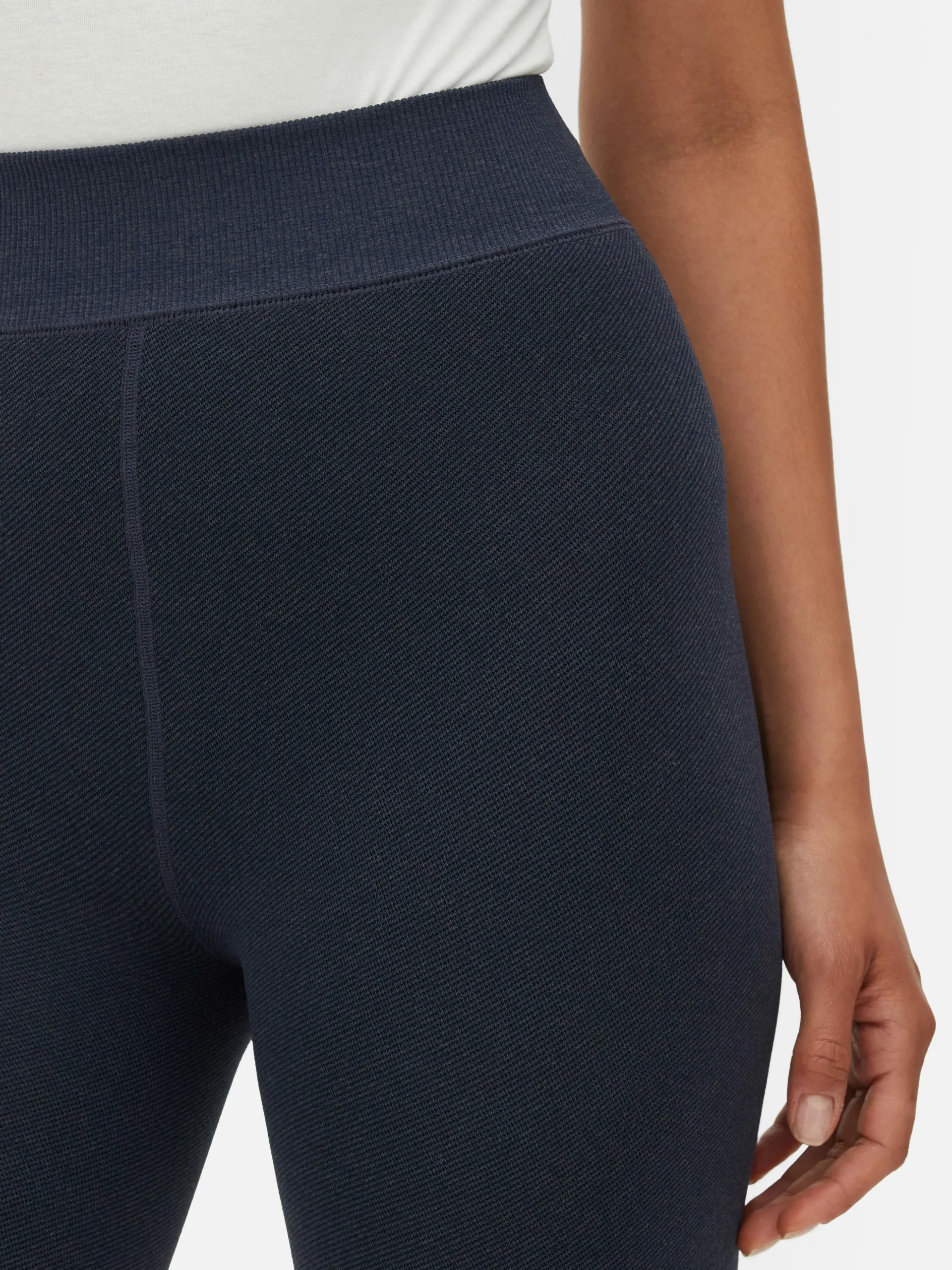 Leggings De Aspecto Vaquero Con Forro Aterciopelado