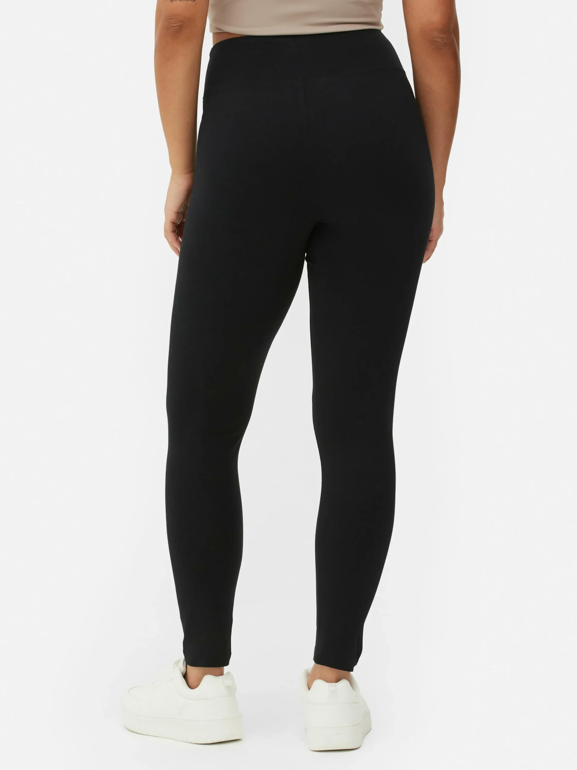 Leggings De Punto De Talle Alto