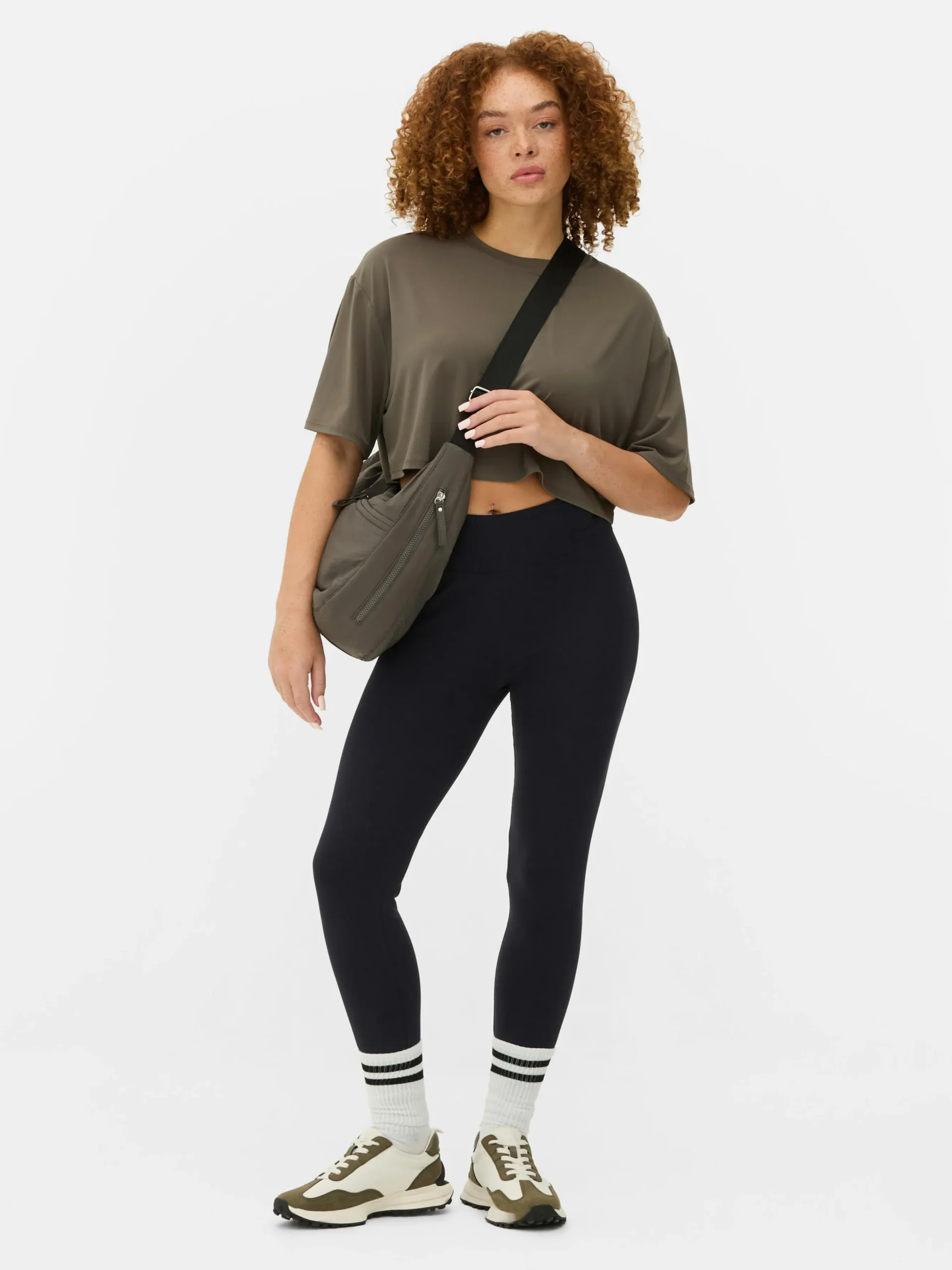 Leggings De Punto De Talle Alto