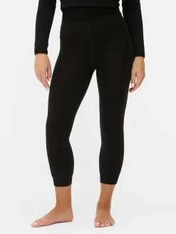 Leggings De Terciopelo Cortos Con Forro De Felpa