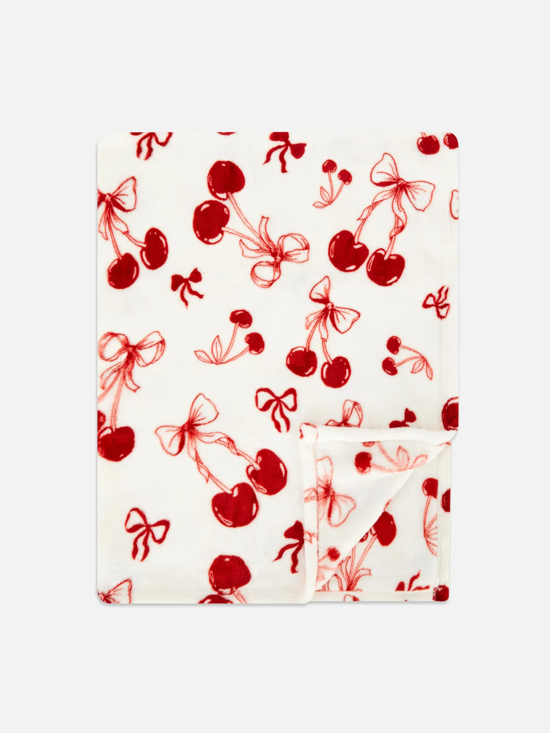 Manta Ultrasuave Estampado De Cerezas