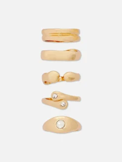 Pack De 5 Anillos Gruesos Surtidos