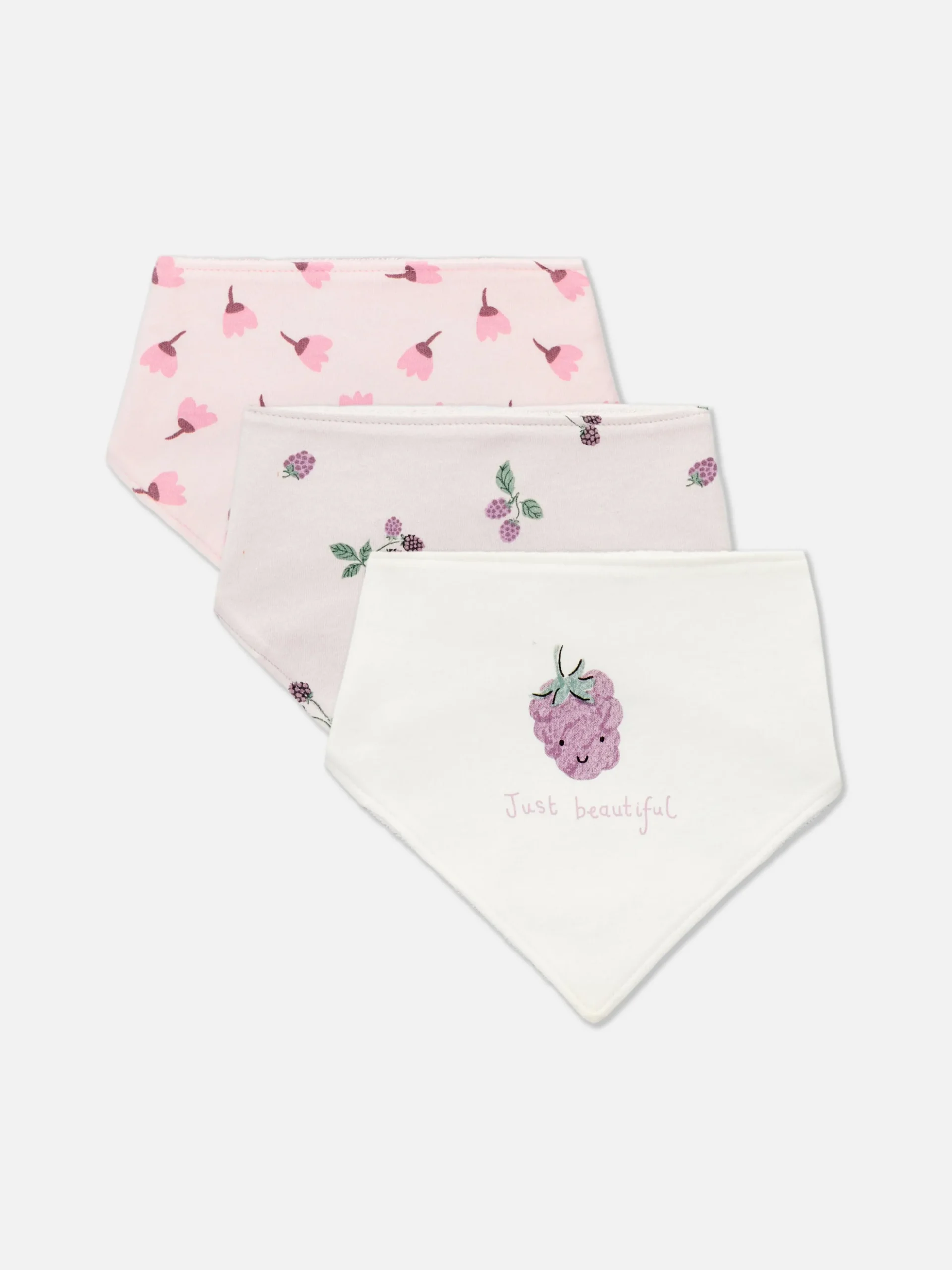 Pack De 3 Baberos Tipo Bandana Con Bayas