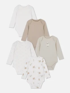 Pack De 5 Bodis De Manga Larga Con Ovejas