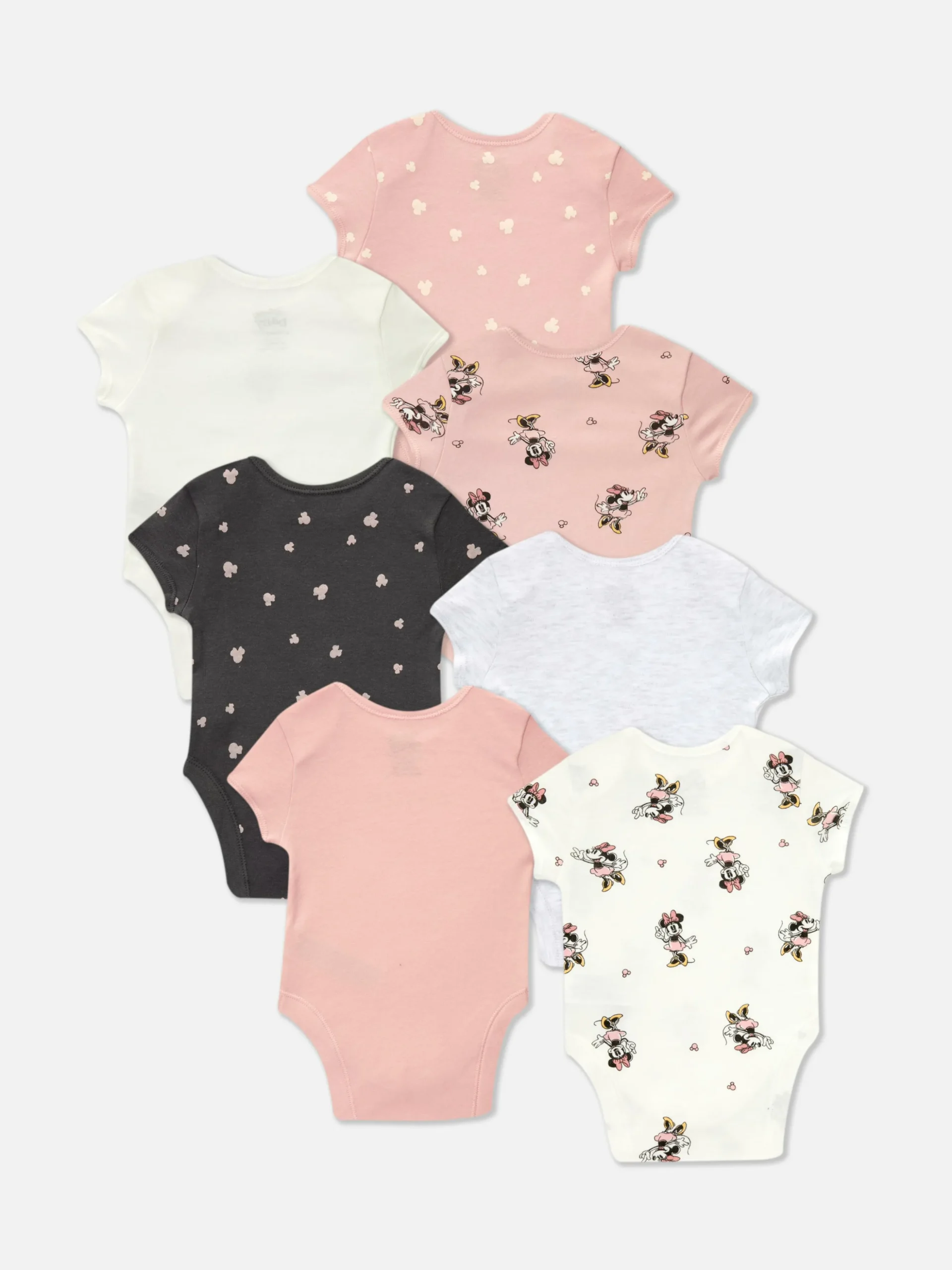 Pack De 7 Bodis Estampados De Minnie Mouse De Disney