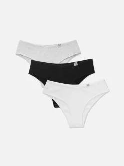 Pack De 3 Braguitas Acanaladas De Talle Bajo