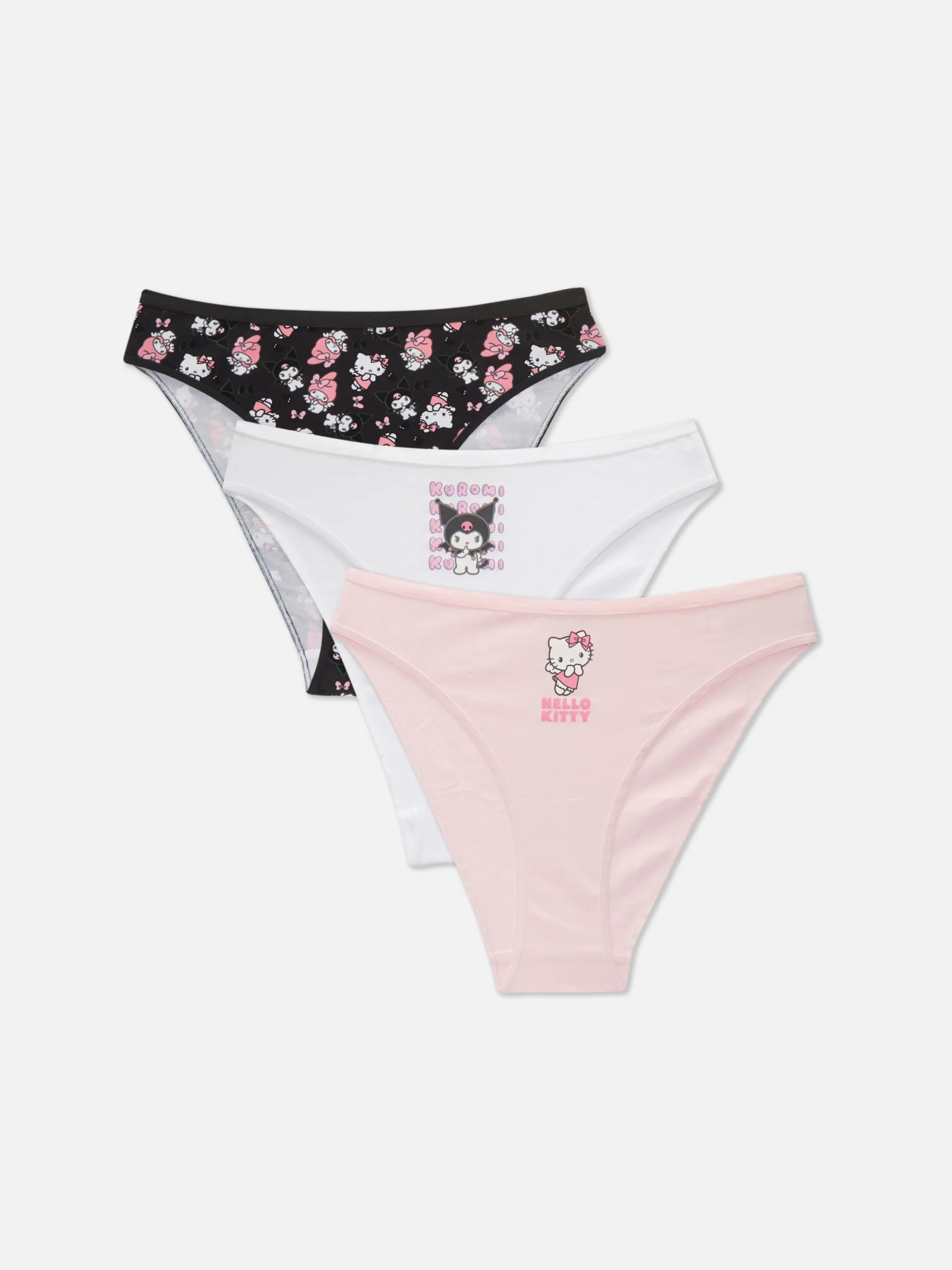 Pack De 3 Braguitas Altas De Hello Kitty