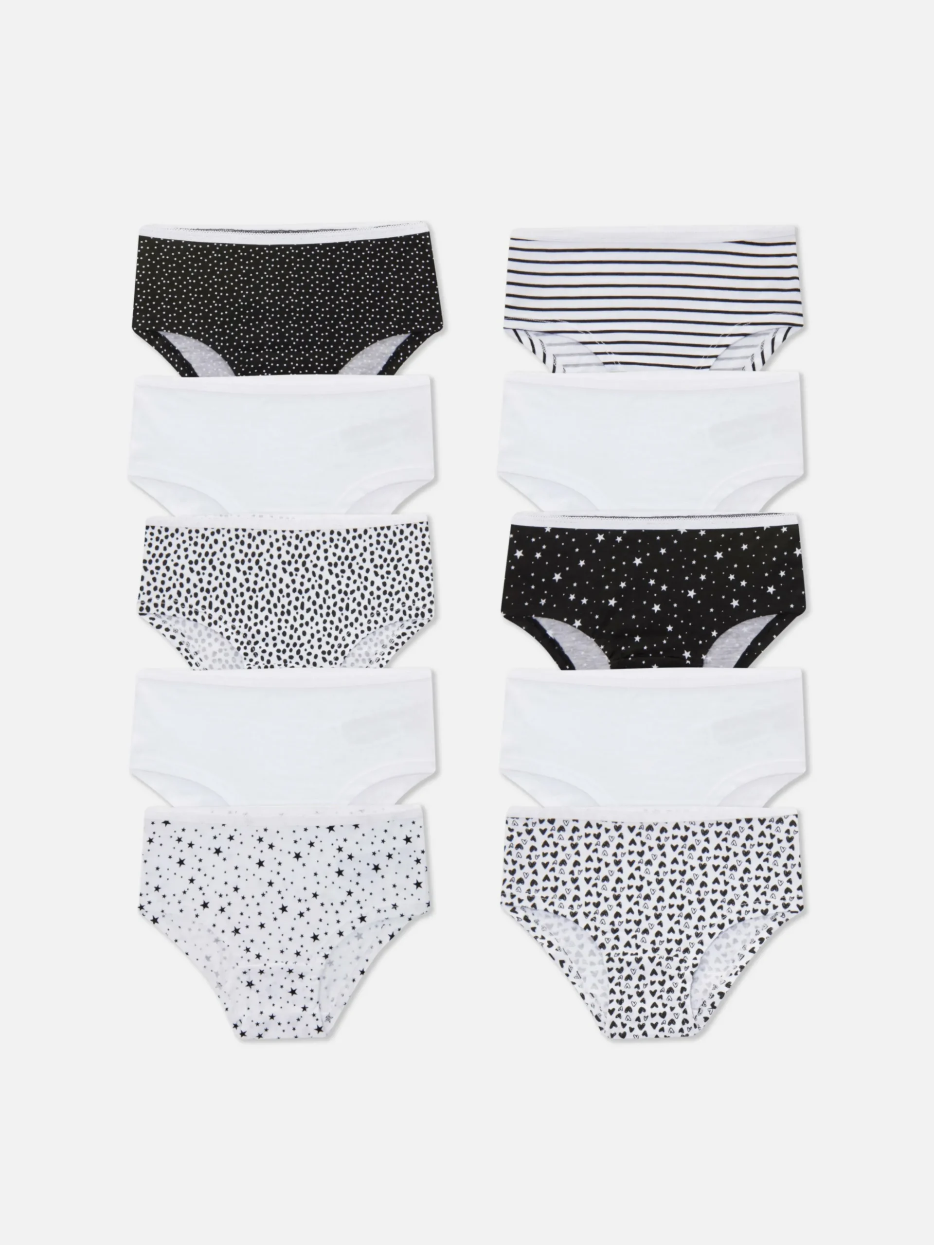 Pack De 10 Braguitas Bicolores A La Cadera