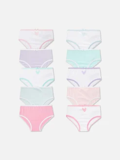 Pack De 10 Braguitas Con Estampado De Corazones