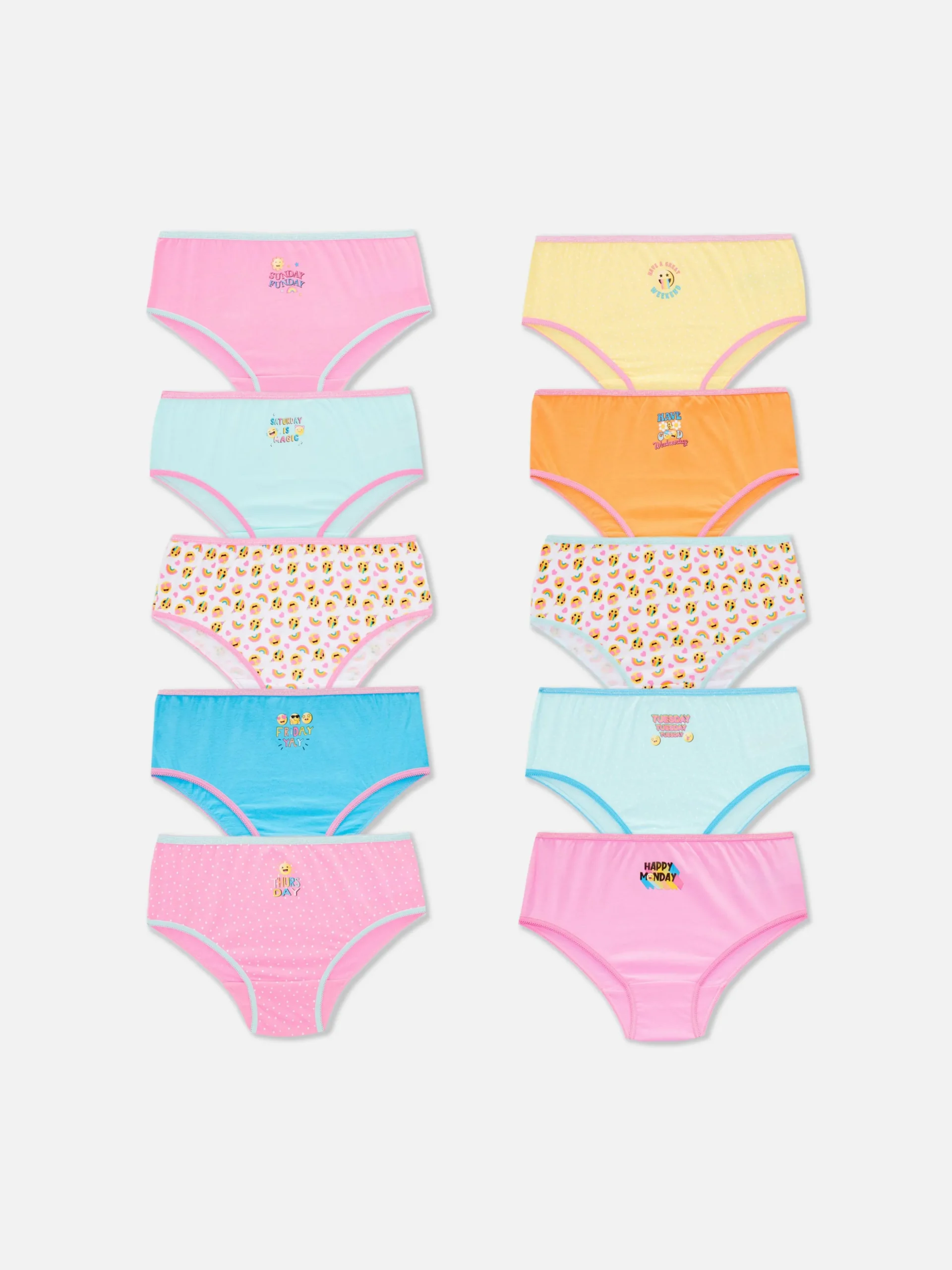 Pack De 10 Braguitas Con Estampado De Emojis