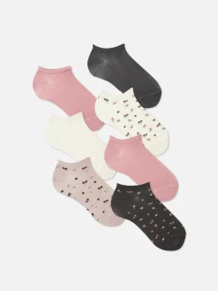 Pack De 7 Calcetines Bajos Con Dibujos Variados