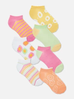 Pack De 7 Calcetines Deportivos Con Girasoles