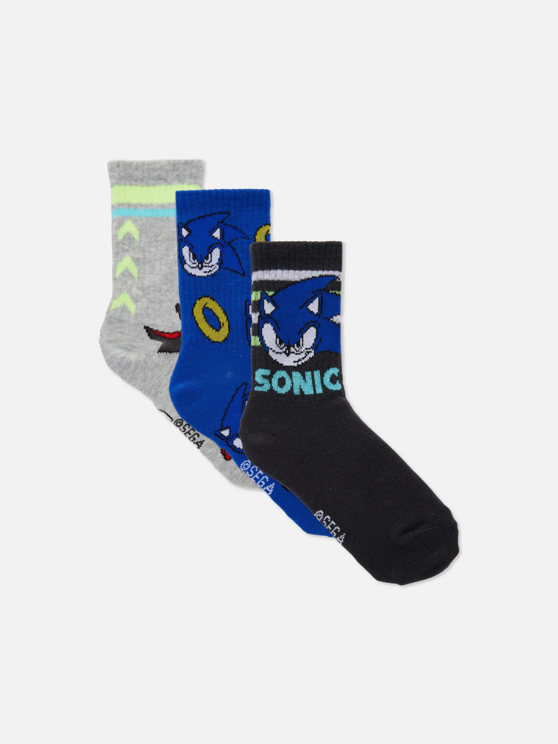 Pack De 3 Calcetines De Sonic, El Erizo
