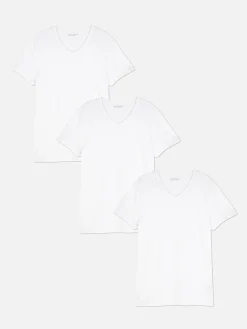 Pack De 3 Camisetas Base Con Cuello De Pico