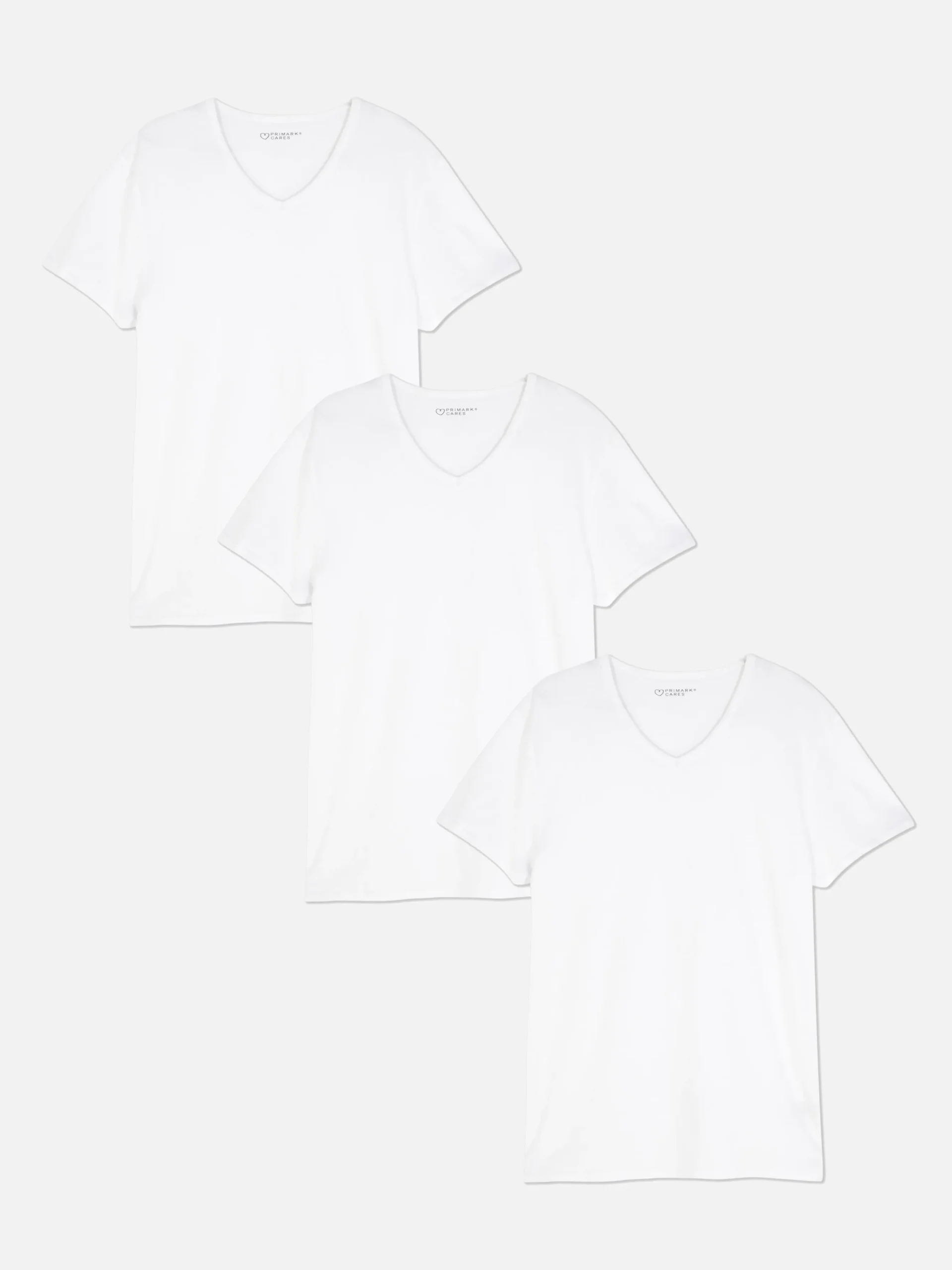 Pack De 3 Camisetas Base Con Cuello De Pico