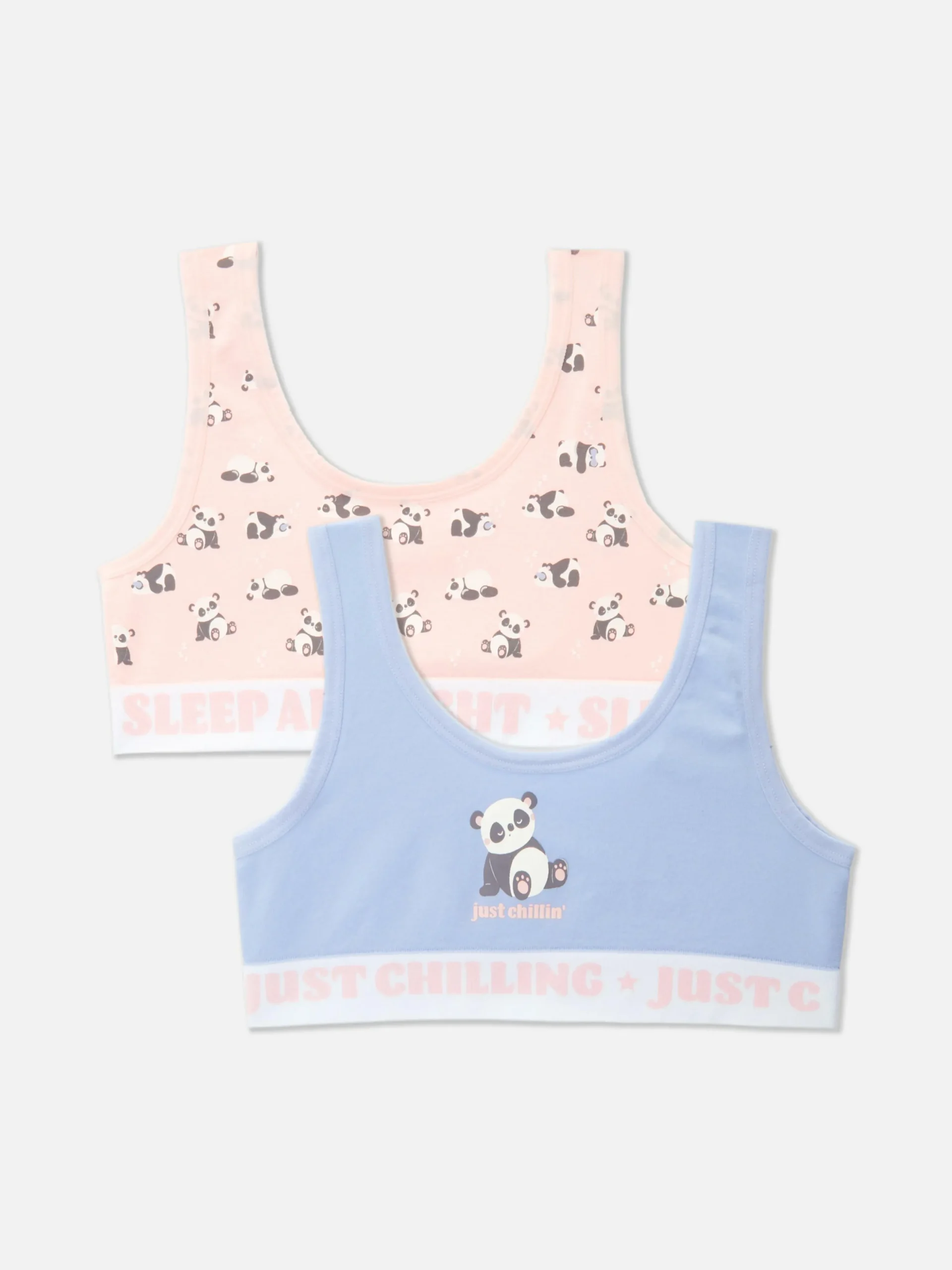 Pack De 2 Camisetas Cortas Sin Mangas Con Pandas