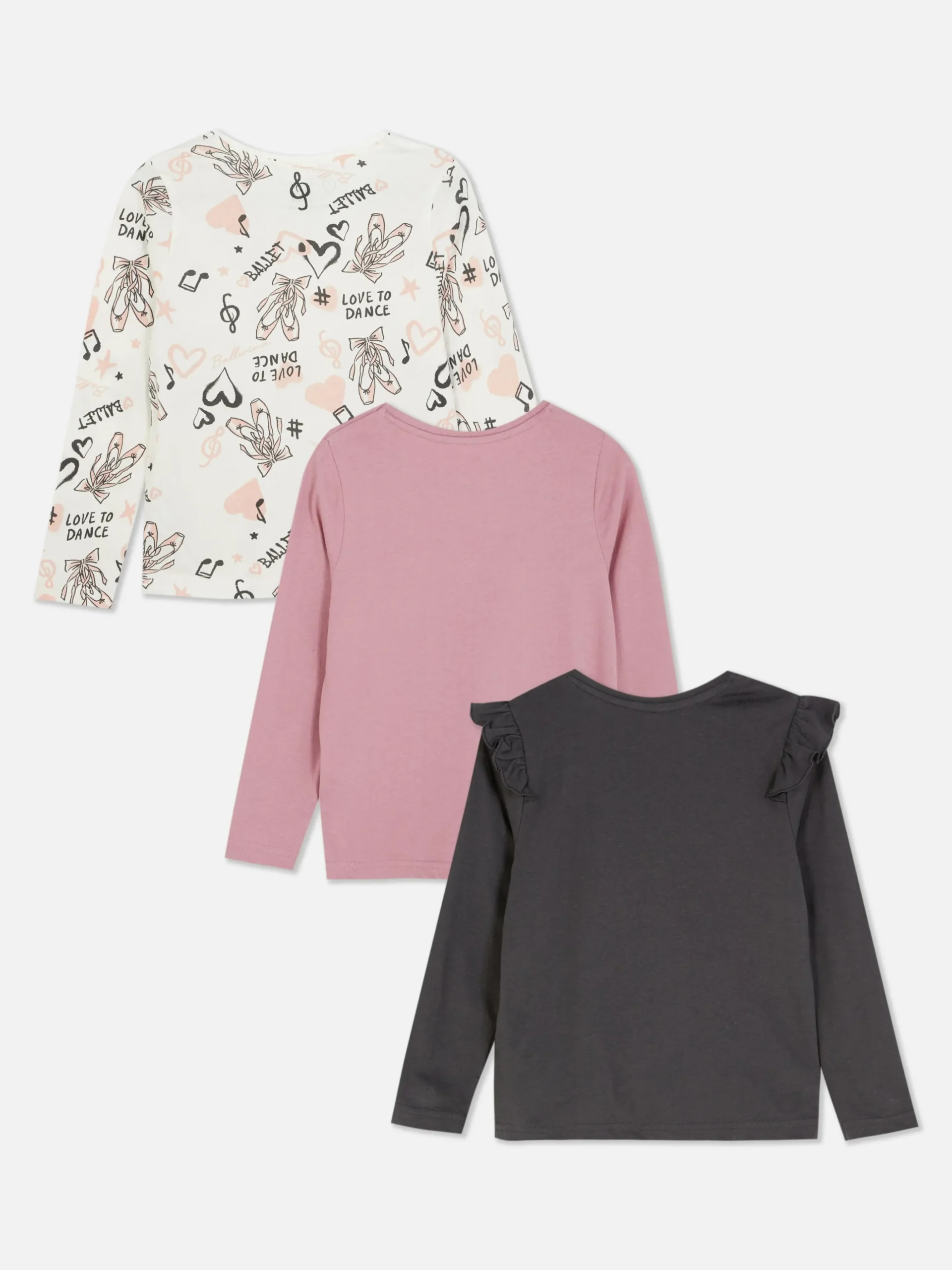 Pack De 3 Camisetas Gráficas De Manga Larga