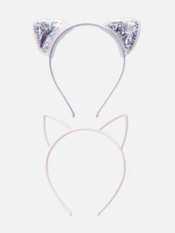 Pack De 2 Diademas Con Orejas De Gato
