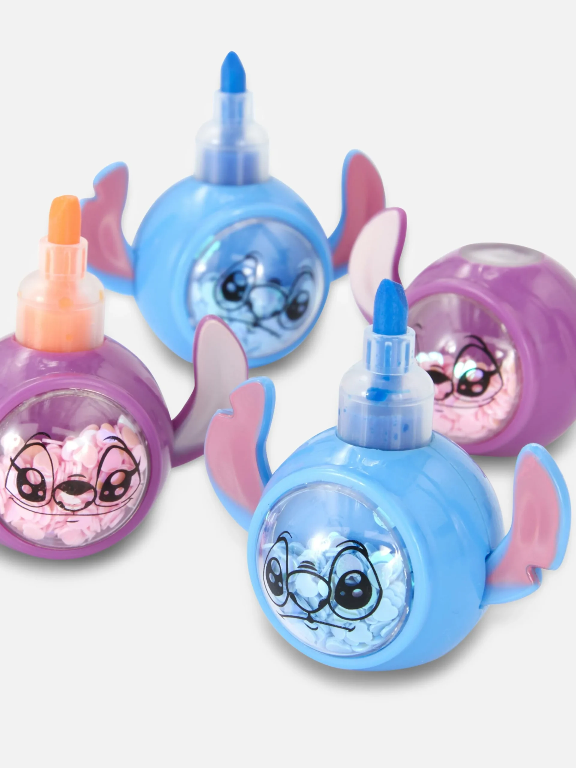 Pack De 4 Lápices Fluorescentes Apilables De Stitch