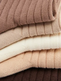 Pack De 5 Pares De Calcetines Altos Acanalados