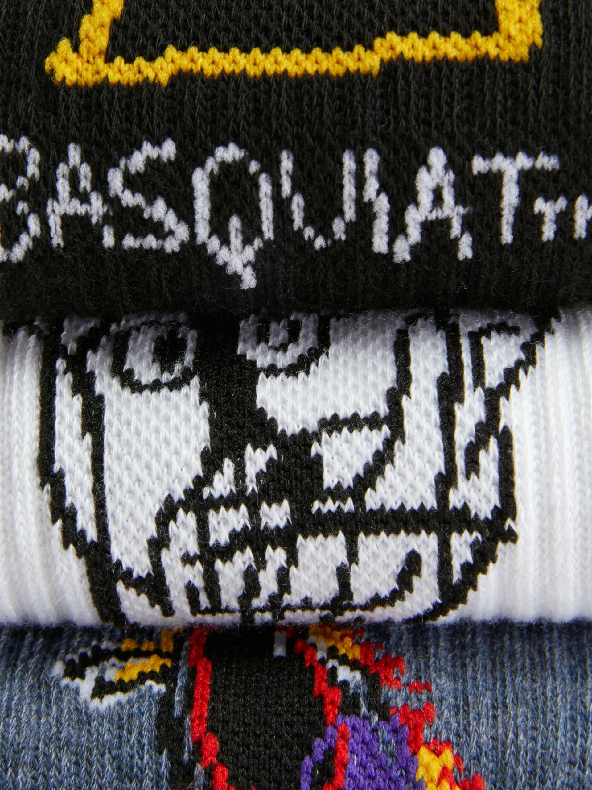 Pack De 3 Pares De Calcetines Altos De Basquiat