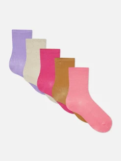 Pack De 5 Pares De Calcetines Bajos Acanalados