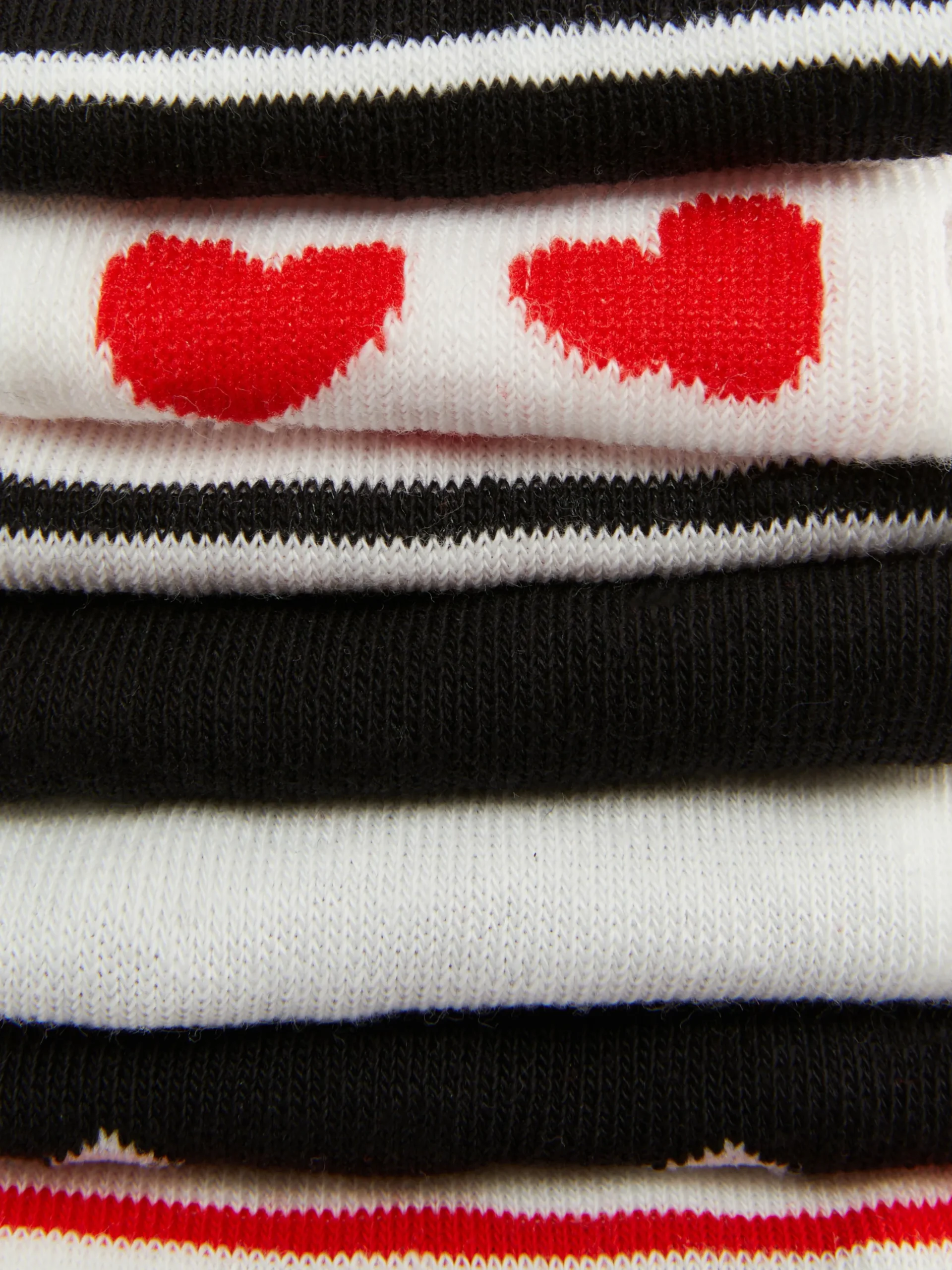 Pack De 7 Pares De Calcetines Bajos Con Corazones