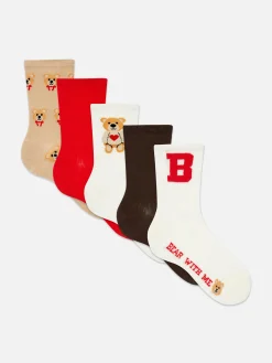 Pack De 5 Pares De Calcetines Con Gráficos De Osos
