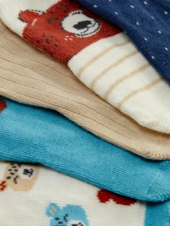 Pack De 5 Pares De Calcetines Con Estampado De Osos