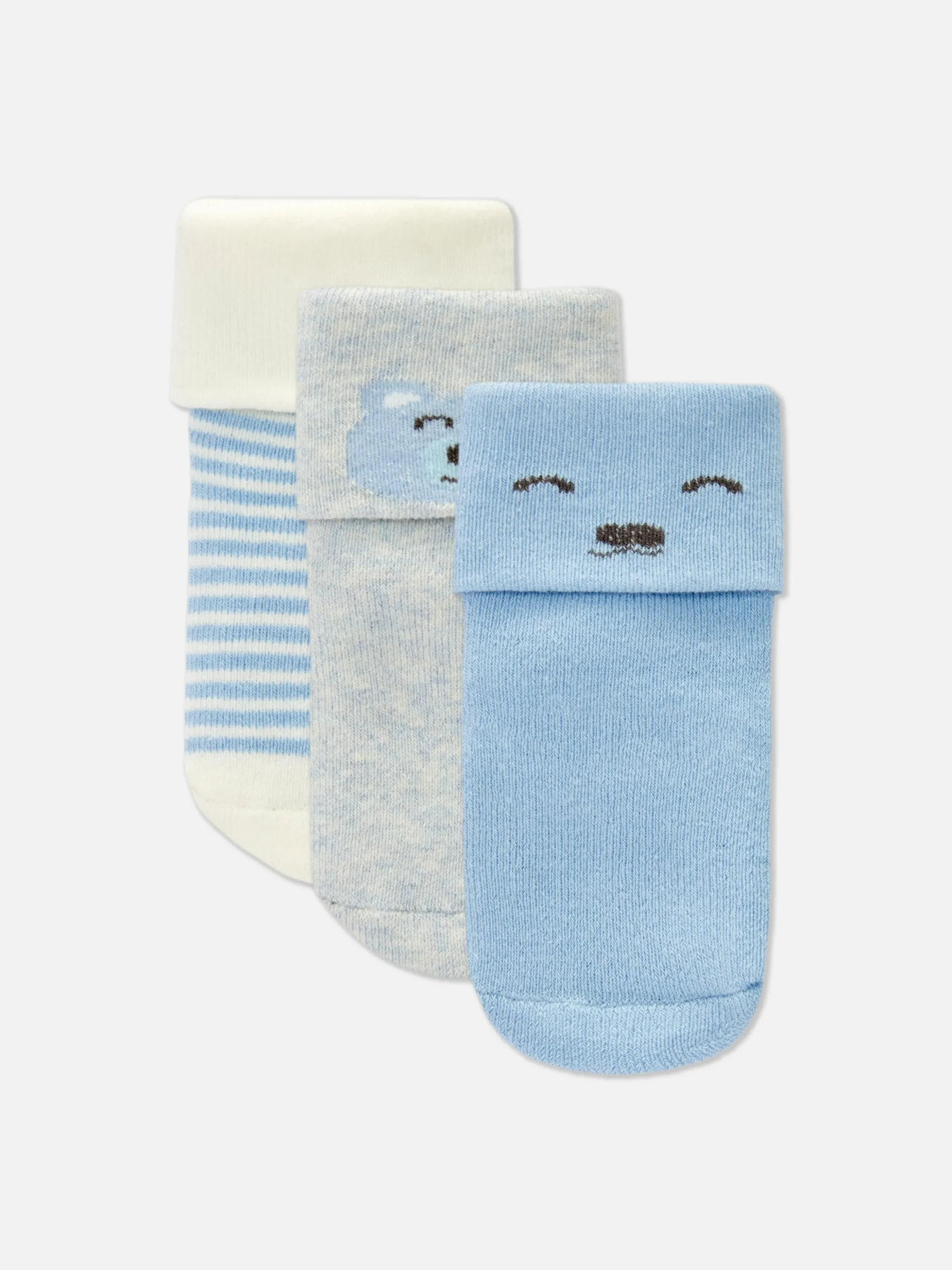 Pack De 3 Pares De Calcetines Con Borde Enrollado