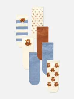 Pack De 7 Pares De Calcetines Deportivos Con Osito