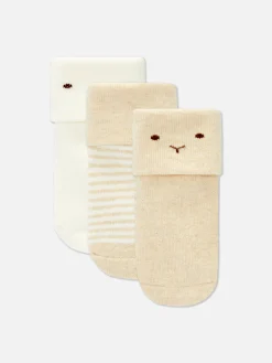 Pack De 3 Pares De Calcetines De Rizo Para Bebé